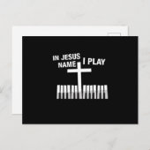 In Jesus NameIピアノプレ遊イヤー音楽ノートのギフト ポストカード (正面/裏面)