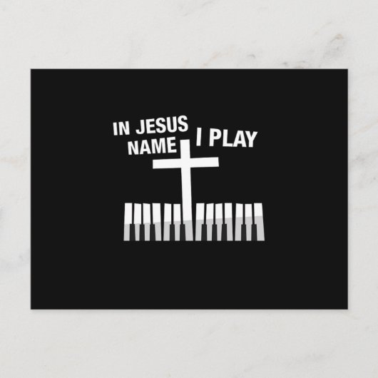 In Jesus NameIピアノプレ遊イヤー音楽ノートのギフト ポストカード (正面)