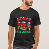 In July Watermelon Ice Pops Santa Tシャツ (正面)