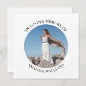 In Laving Memory 2フォト文字カード 招待状 (正面/裏面)