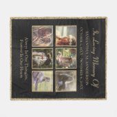 In Laving Memory Photo Collageエレガントテンプレート フリースブランケット (正面(横))