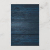 in lieu of favors Rustic String Lights Navy Blue エンクロージャーカード (裏面)