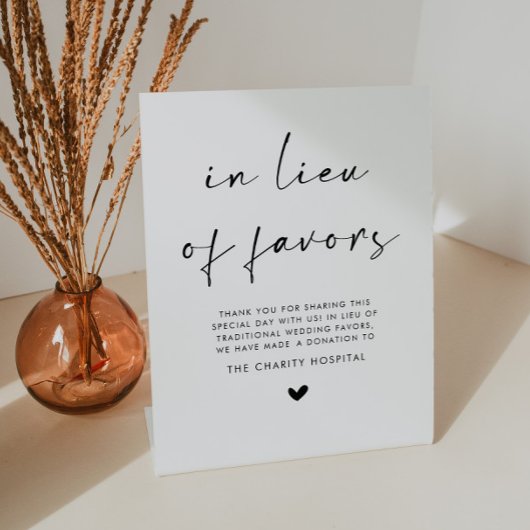 In Lieu Of Favors Wedding 台座サイン