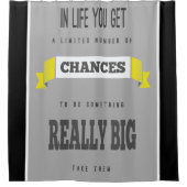 In Life You Getタイポグラフィ感動的引用文 シャワーカーテン (正面)