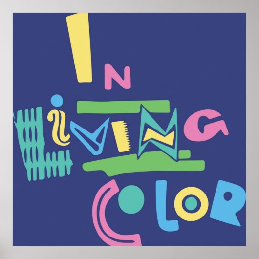 In Living Color TV Sitcom 90sパーティーパターンジオメトリ ポスター (正面)