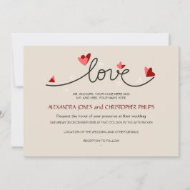 In Loveシンプルエレガント文字結婚の 招待状