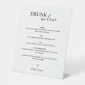 In Love飲のバー結婚のサインメニュー 台座サイン (正面)