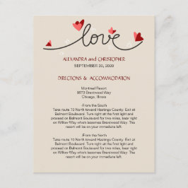 In Love シンプル文字エレガント方向 エンクロージャーカード