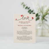 In Love シンプル文字エレガント方向 エンクロージャーカード (スタンド正面)