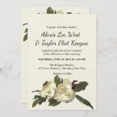 In Love -ヴィンテージマグノリアグランディフローラ結婚ス 招待状 (正面/裏面)