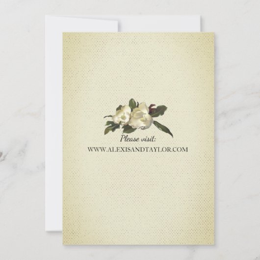 In Love -ヴィンテージマグノリアフローラ結婚ズ 招待状 (裏面)