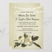 In Love -ヴィンテージマグノリアフローラ結婚ズ 招待状 (正面/裏面)