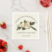 In Love -ヴィンテージマグノリア結婚フローラカスタムズ スタンダードカクテルナプキン (インサイチュ)