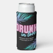 In Love 飲 Neon Blue & Pink Tropical Bach スリム缶クーラー (Seltzer正面)