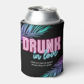 In Love 飲 Neon Blue & Pink Tropical Bach 缶クーラー (缶正面)