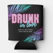 In Love 飲 Neon Blue & Pink Tropical Bach 缶クーラー (裏面)