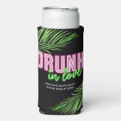 In Love 飲 Neon Green & Pink Tropical Bach スリム缶クーラー (Seltzer正面)