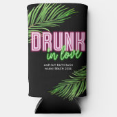 In Love 飲 Neon Green & Pink Tropical Bach スリム缶クーラー (正面)