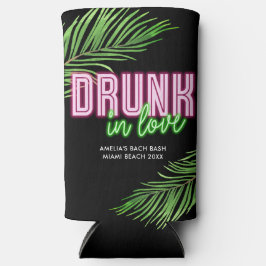 In Love 飲 Neon Green & Pink Tropical Bach スリム缶クーラー