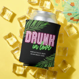 In Love 飲 Neon Green & Pink Tropical Bach 缶クーラー