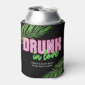 In Love 飲 Neon Green & Pink Tropical Bach 缶クーラー (缶正面)