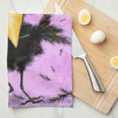 In Love Crow – 紳士おもしろい- キッチンタオル (四つ折り)