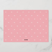 In Love Foilベビー誕生発表 箔シーズンカード (裏面)