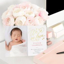 In Love Foilベビー誕生発表 箔シーズンカード