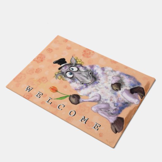 In Love Ram – ようこそ – ロマンチック ドアマット (アングル)