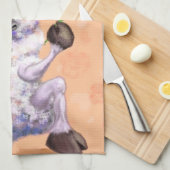 In Love Ram - Romantic – テキスト/名前を追加 キッチンタオル (四つ折り)