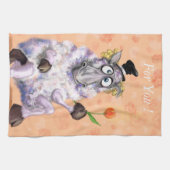 In Love Ram - Romantic – テキスト/名前を追加 キッチンタオル (横)