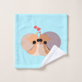 In Love Snailsバスタオル – あなたの色 – 文字 バスタオルセット (ウォッシュタオル)