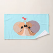 In Love Snailsバスタオル – あなたの色 – 文字 バスタオルセット (ハンドタオル)