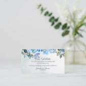 In Love Water Colorブルーフローラ結婚ズWebサイト エンクロージャーカード (スタンド正面)