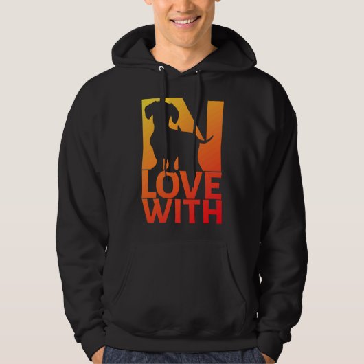 In Love With Dachshund パーカ (正面)
