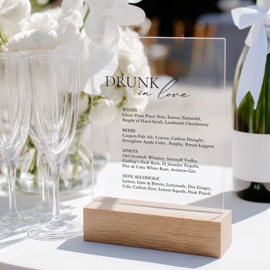 In Love's 飲バーメ結婚ニューアクリル記号 アクリルサイン
