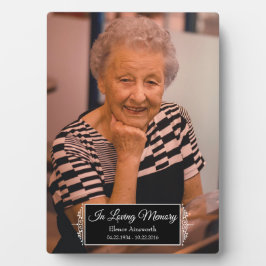 In Loving Memoryシンプルヴィンテージ記念インスパイア記 フォトプラーク
