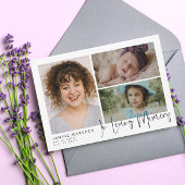 In Loving Memoryフォトコラージュ悔やみや弔慰ありがとう サンキューカード