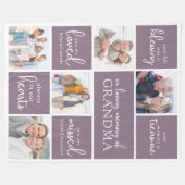 In Loving Memoryフォトコラージュ記念引用文 フリースブランケット (正面(横))