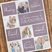 In Loving Memoryフォトコラージュ記念引用文 フリースブランケット