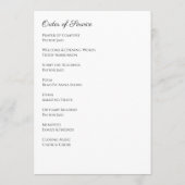 In Loving Memoryフォトシンプルー葬儀サービス プログラム (裏面)