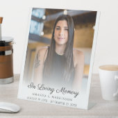 In Loving Memoryフォトシンプルー葬儀サービス 台座サイン (インサイチュ)