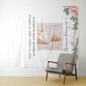 In Loving Memoryフォトピンクフローラメモリアル タペストリー (インサイチュ(横))