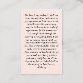 In Loving Memoryフォトメモリアル祈りの言葉カード 名刺 (裏面)