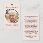 In Loving Memoryフォトメモリアル祈りの言葉カード 名刺 (正面/裏面)