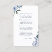 In Loving Memoryフォトメモリアル祈りの言葉カード 名刺 (裏面)