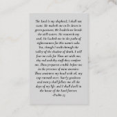 In Loving Memoryフォトメモリアル祈りの言葉カード 名刺 (裏面)