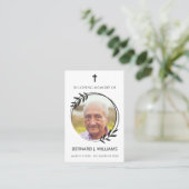 In Loving Memoryフォトメモリアル祈りの言葉カード 名刺 (スタンド正面)