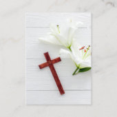 In Loving Memoryフォトメモリアル祈りの言葉カード 名刺 (裏面)