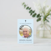 In Loving Memoryフォトメモリアル祈りの言葉カード 名刺 (スタンド正面)